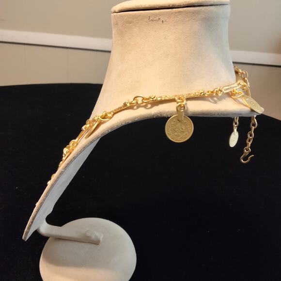 Iris Apfel & Bajalia Gold Coin Embellished Statement Necklace - Picture 16 of 16